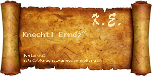 Knechtl Ernő névjegykártya